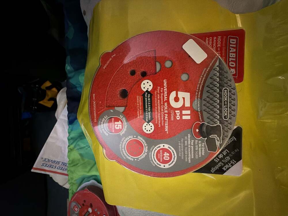 Diablo 5-inch 40 Grit Hook & Lock Sanding Discs (15-Pack)